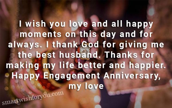 Engagement Anniversary Wishes for Husband