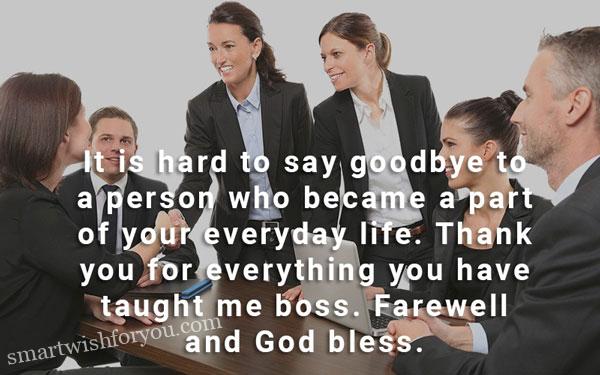 60 Farewell Message To Boss | Thank you and Farewell Message to Boss