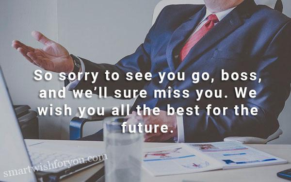 farewell message to boss