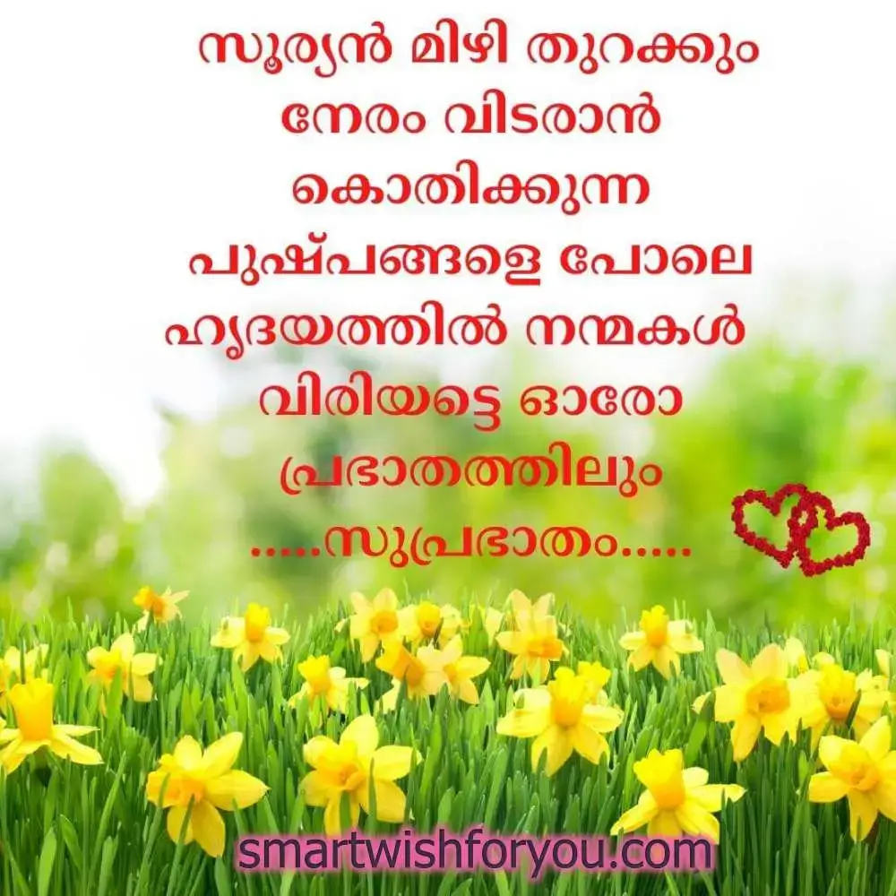 Good Morning images with Positive Words in Malayalam